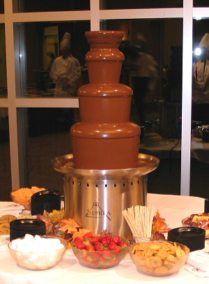 Photo of a chocolate fountain